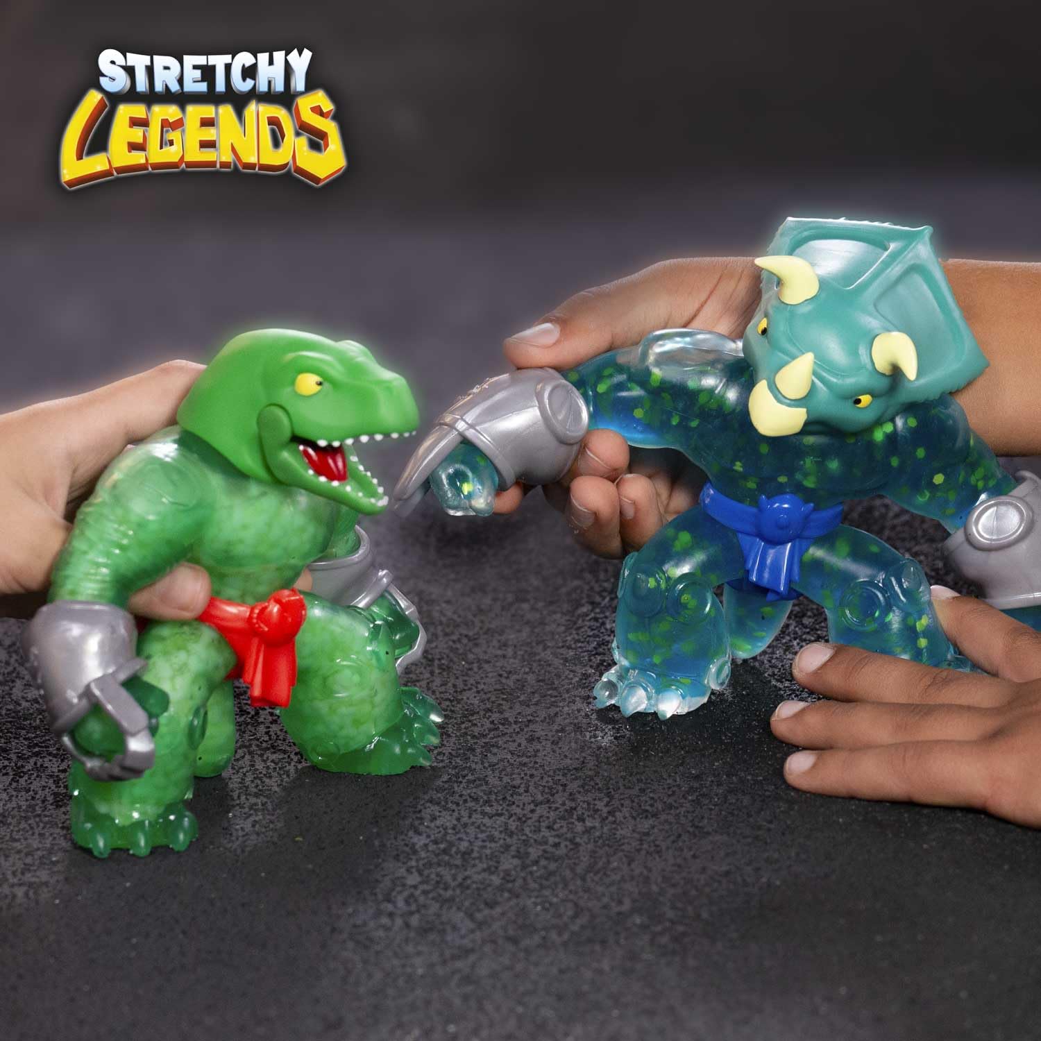 CRAZE Legends Stretchy Megarex - Figuras de acción elásticas para niños, Figuras elásticas de superhéroes para coleccionar con Relleno de moco