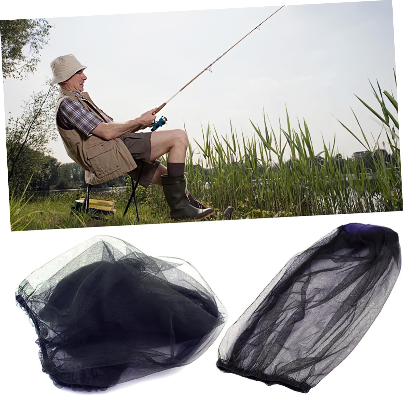 BESTonZON 4 Ensembles Chapeau De Protection Moustiquaire Tête Portable pour Camping Randonnée Extérieur 4 Pièces * 4
