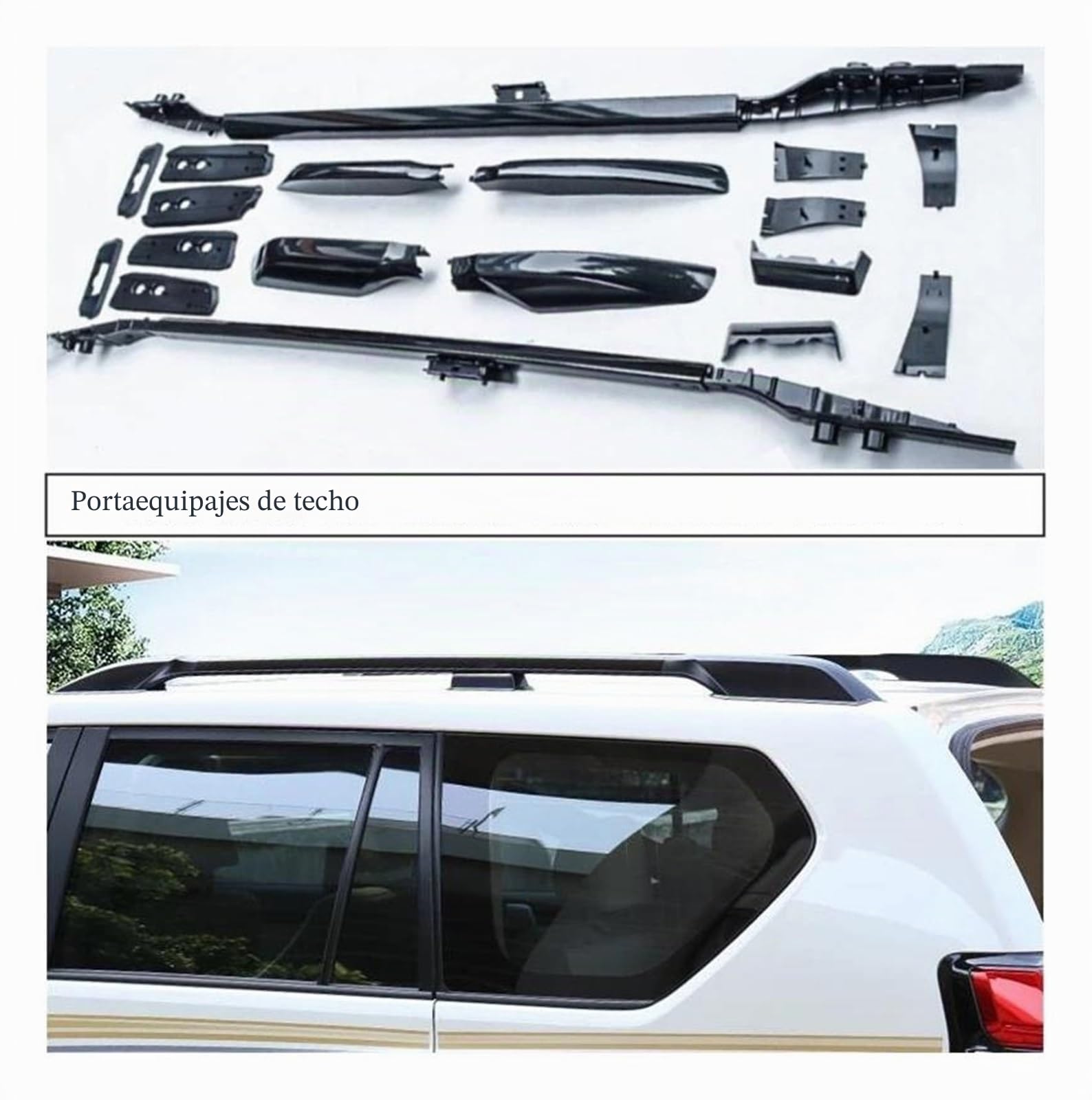 Barra Techo Para TOYOTA Para LAND CRUISER PRADO 150 2010-2023 Portaequipajes Aleación Aluminio Riel Para Bastidores Cajas