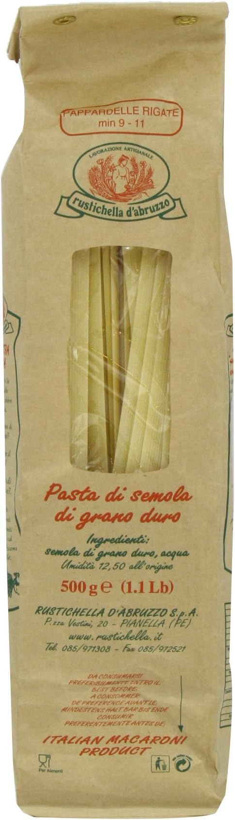 Rustichella Pappardelle Rigate Pasta 500g (Pack of 5)