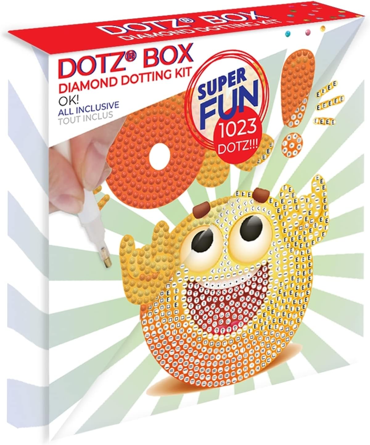 DIAMOND DOTZ OK Dotz Box Word Art Diamond Painting Kits for Adults - Diamond Art Kits a Relaxing Creative Craft Kit with Dotz Gems 5.9"x5.9"