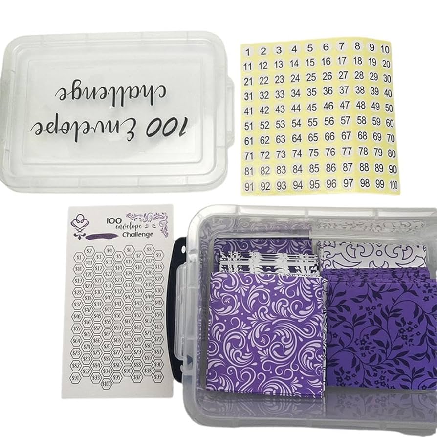 セービング貯金100日チャレンジBOX Amazon.co.jp: HFSAZJ 100封筒チャレンジボックスセット、貯蓄