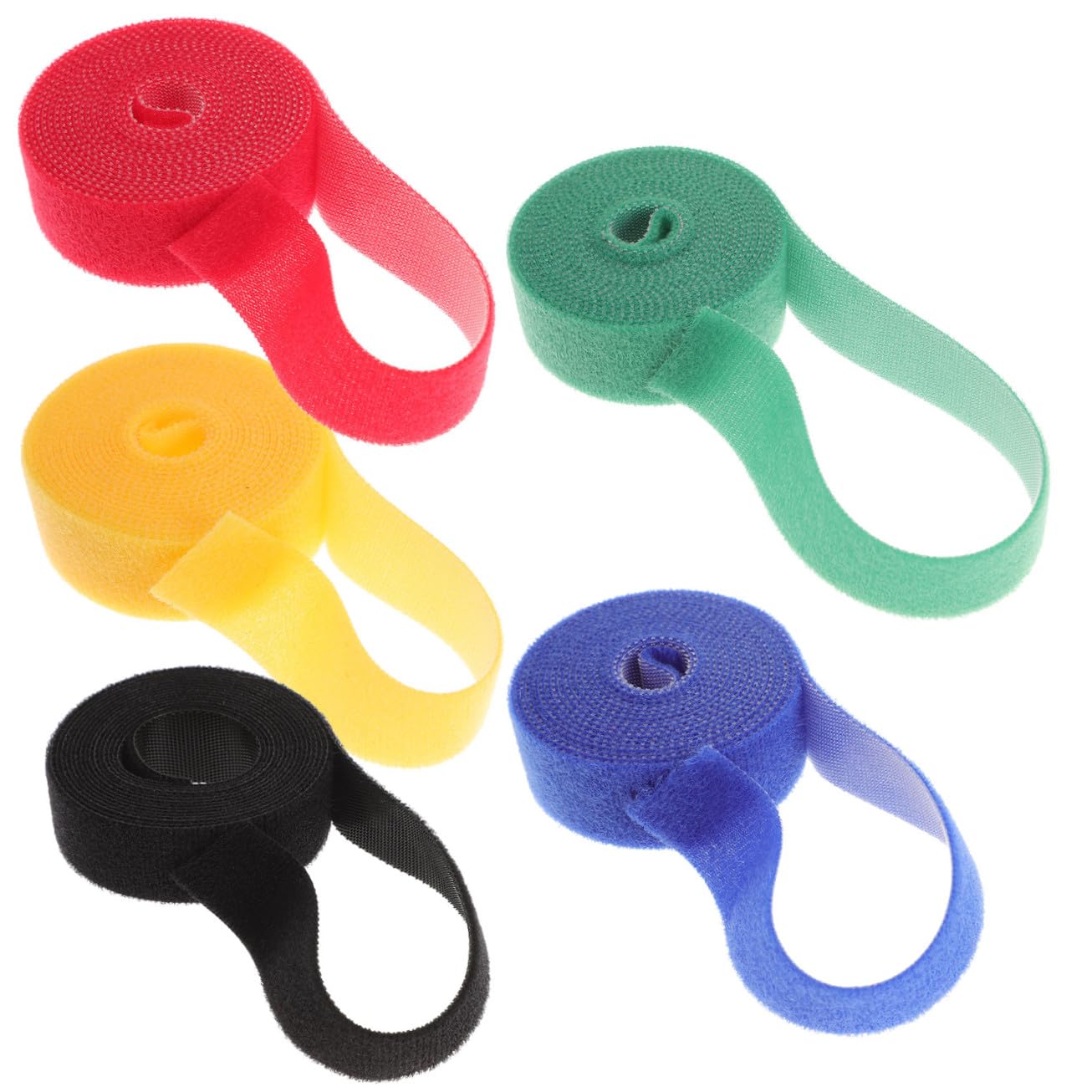 DOITOOL 4 Sätze Drahtbinderücken Tucking Belt Selbstklebend Kabelbinder Für Drinnen Lang Selbstklebender Kabelstreifen Kabel-klebeband-organizer Weiches Gummi 5 Rollen * 4