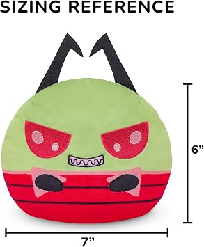 TeeTurtle Reversible Invader Zim Zim + Human Disguise 6-Inch Two-Sided Flip Plush Toy with Embroidered Details - Cute Mini Collectible Plush for Kids, Teens, and Adults