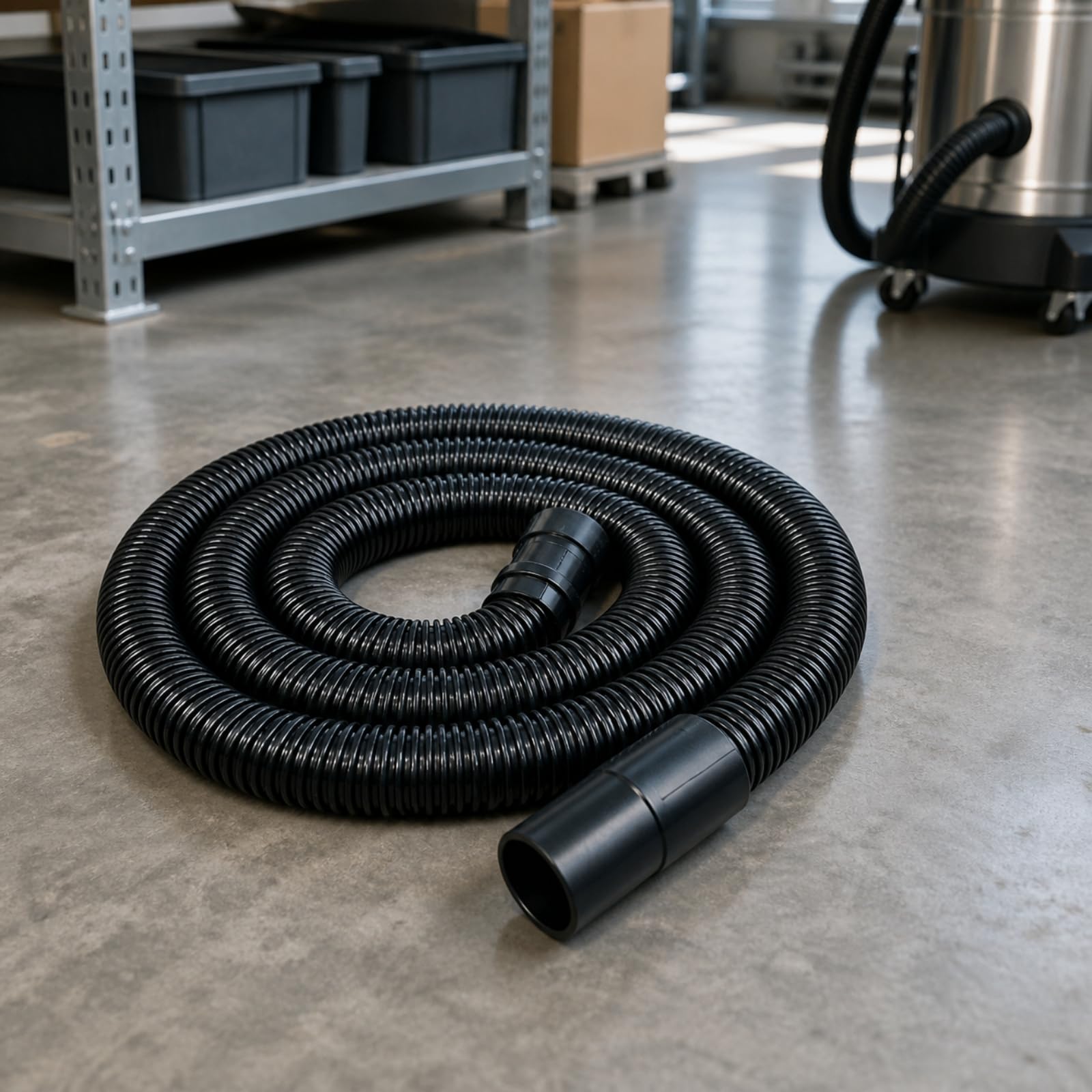 Amagogo Tubo Aspiratore Telescopico Flessibile con Ugello Piatto per Aspirapolvere con Connettori Stampati E Adattatore per Pulizia Domestica Industriale, 5M