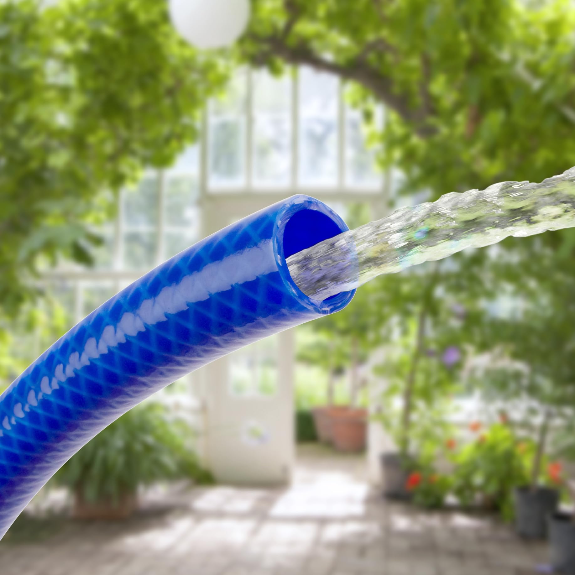 TATAY Manguera de Jardín 25 m Ø1" 25mm Flexo de PVC Y Presión Máxima 13bar | Manguera Jardín | Protección Anti-UV | 25 Metros Ø1" 25mm | PVC y Malla Poliéster | 60º y -20º | Garantía 3 Años | Blue Line