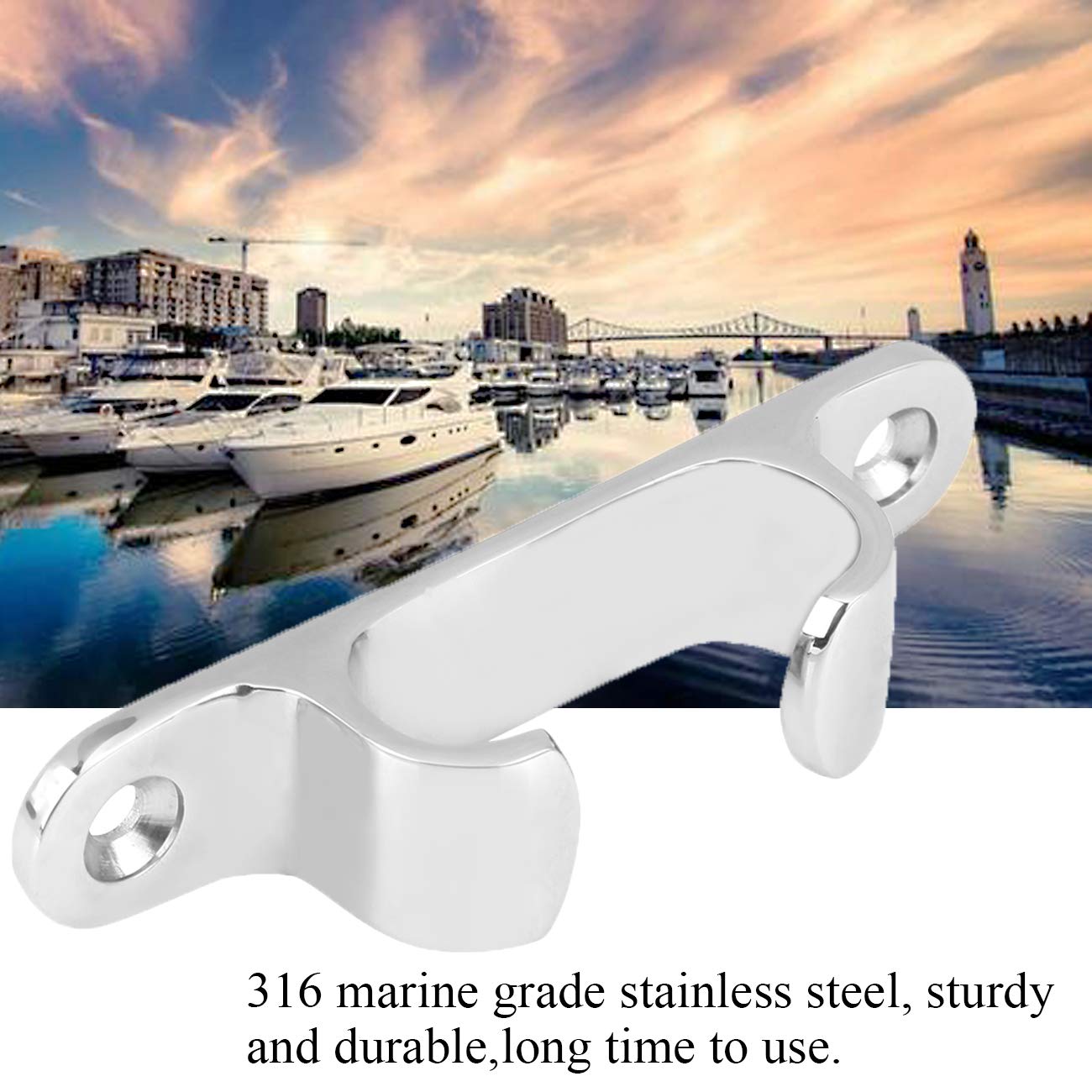 Bow Chock Fair Lead Line Cleat Hardware for Marine Yacht 4 Inch 316 Stainless Steel Bow Cleat