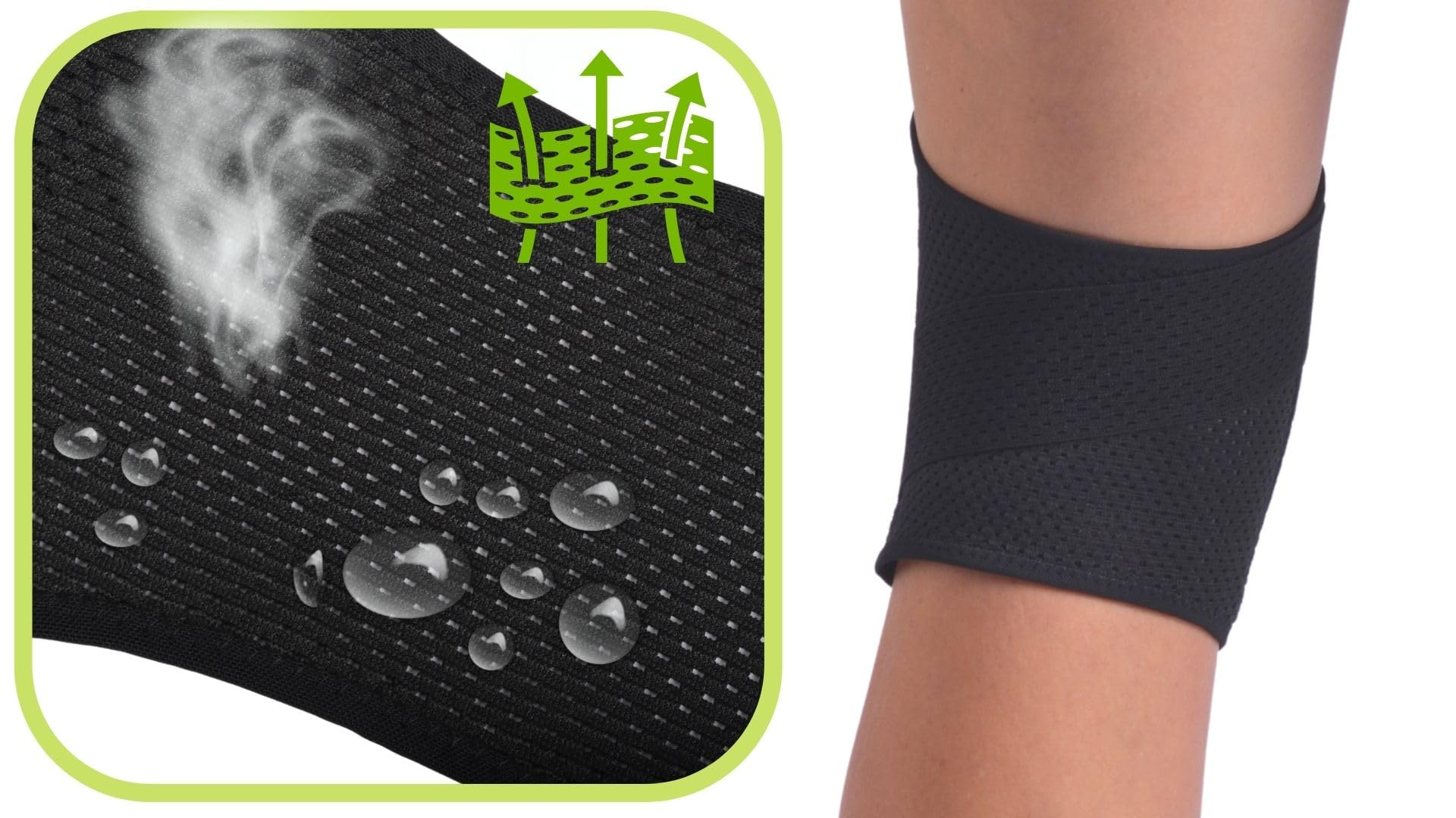 Stabilizator Kompresyjny Kolana z Bocznymi Fiszbinami, Prawy, Rozmiar L, Neopren, do Sportu i Rehabilitacji, Czarny