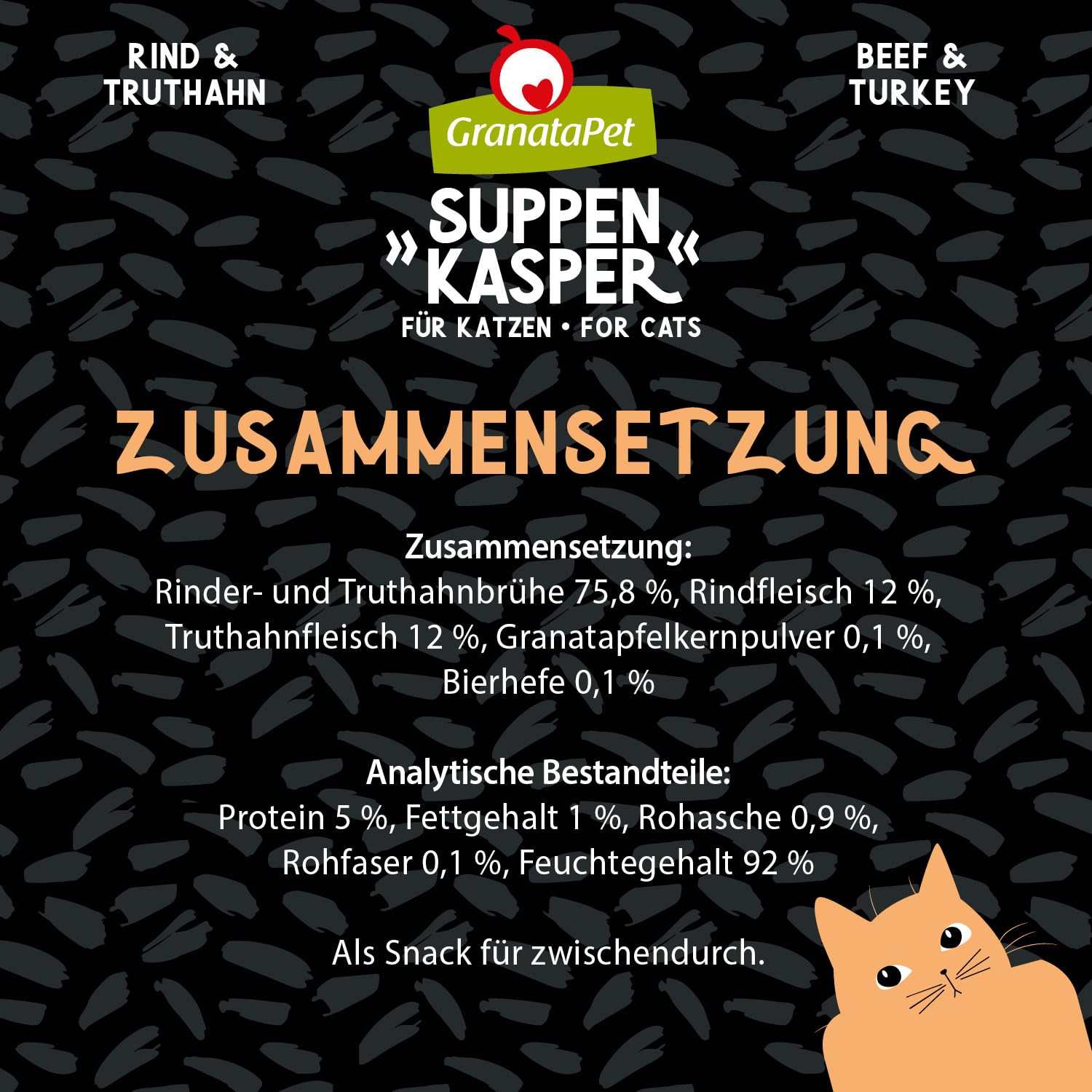 Granatapet Delicatessen Przekąska dla Kotów, Wołowina/Indyk, 12 x 70 g