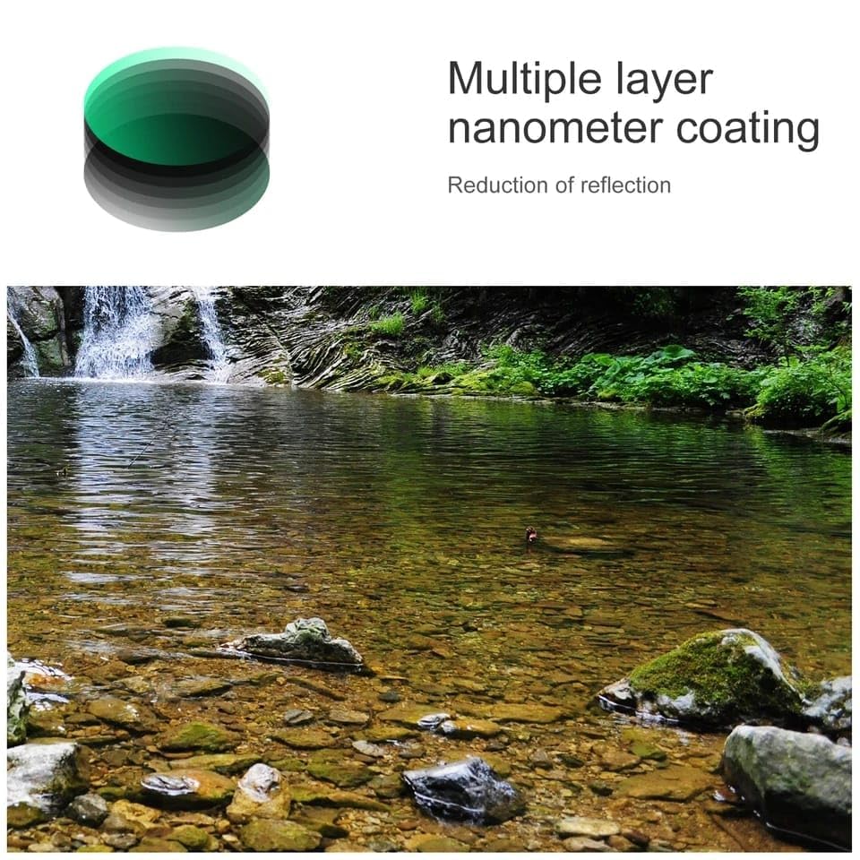 Image of GetZget 52mm Nd Filters Lens Compatible with iPhone 13 /14 / 15 & Plus, Vivo X90 Mobile Cover, DSLR Camera (ND2-ND400 Filter, 52mm)