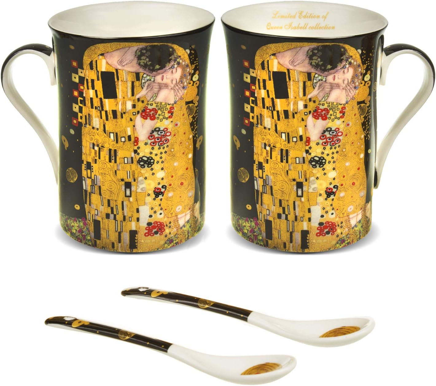 Gustav Klimt Goebel Kaffeetasse 'Die Erfüllung' - Fine Bone China Mit Echtgold, 0,25L Fassungsvermögen