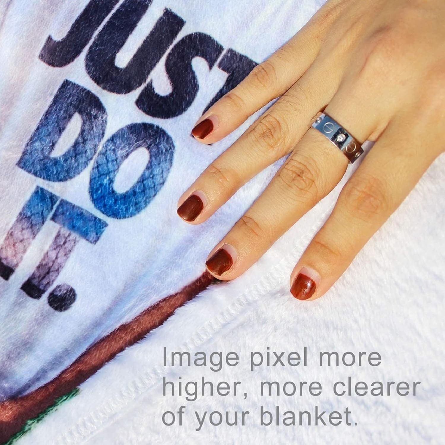 Design Your Own Personalized Photo Blanket, Custom Extra Large Plush Blanket, Vibrant Colors, Soft (150x220cm)
