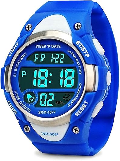cofuo Boys Girls Sport Digital Watch, Kids Outdoor Waterproof Electronic Watches with LED Alarm Stopwatch