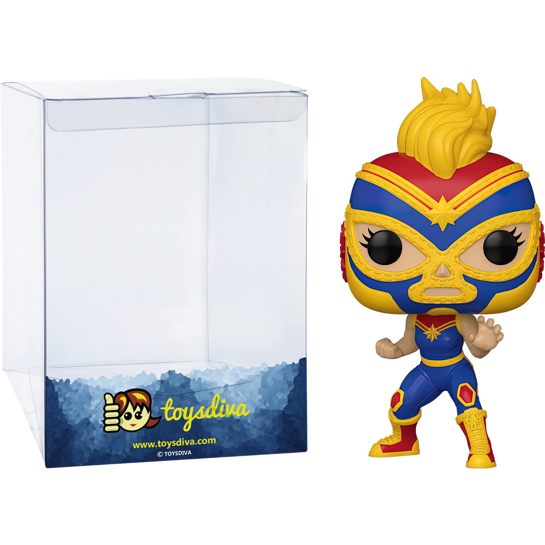 La Estrella C smica (Captain M a r v e l ): P o p ! Vinyl Figurine Bundle with 1 Compatible 'ToysDiva' Graphic Protector (710 - 53872 - B)
