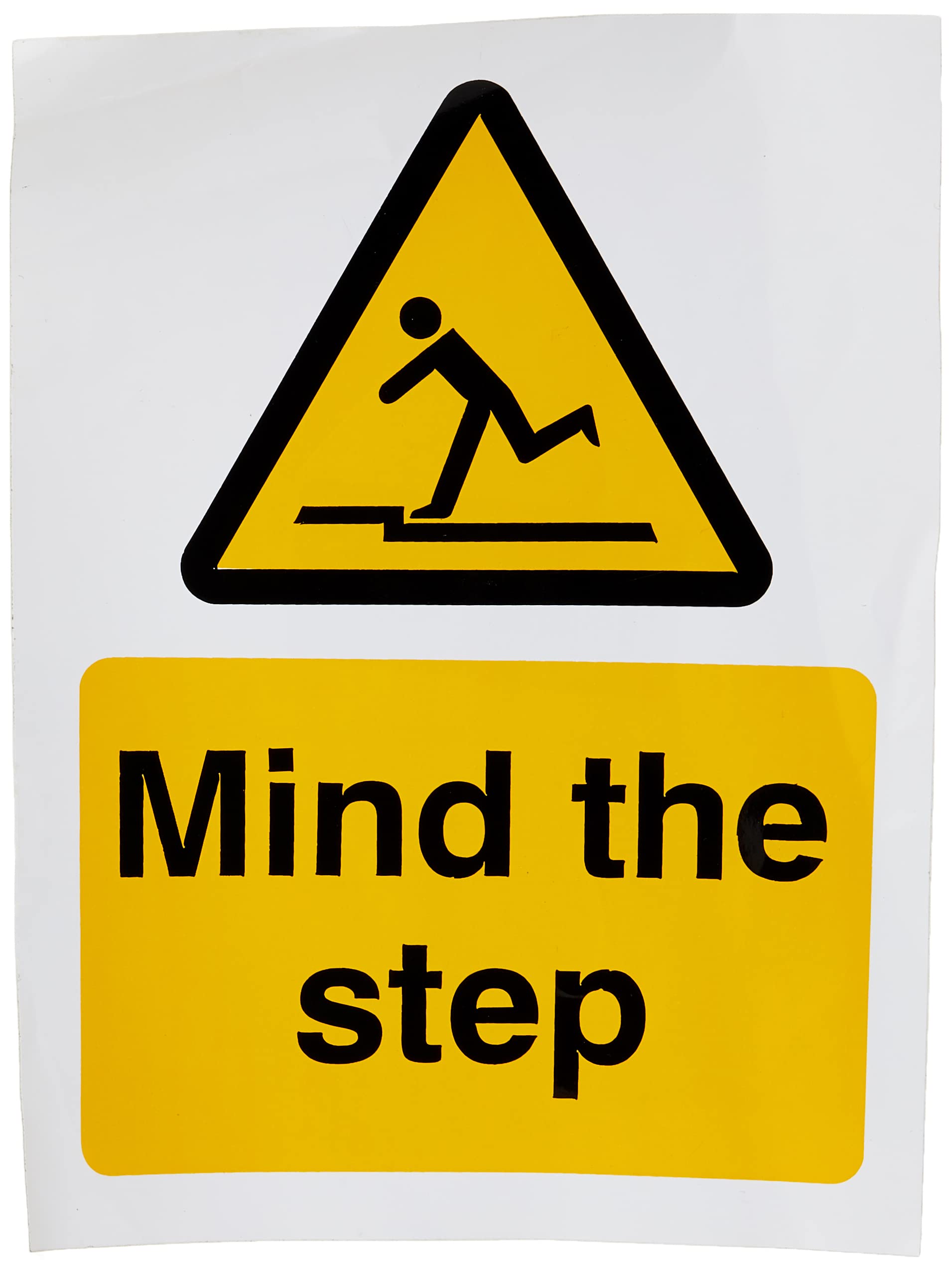 UK Safety Store WAG.10W-SA Mind The Step Sign 150mm x 200mm - Self Adhesive