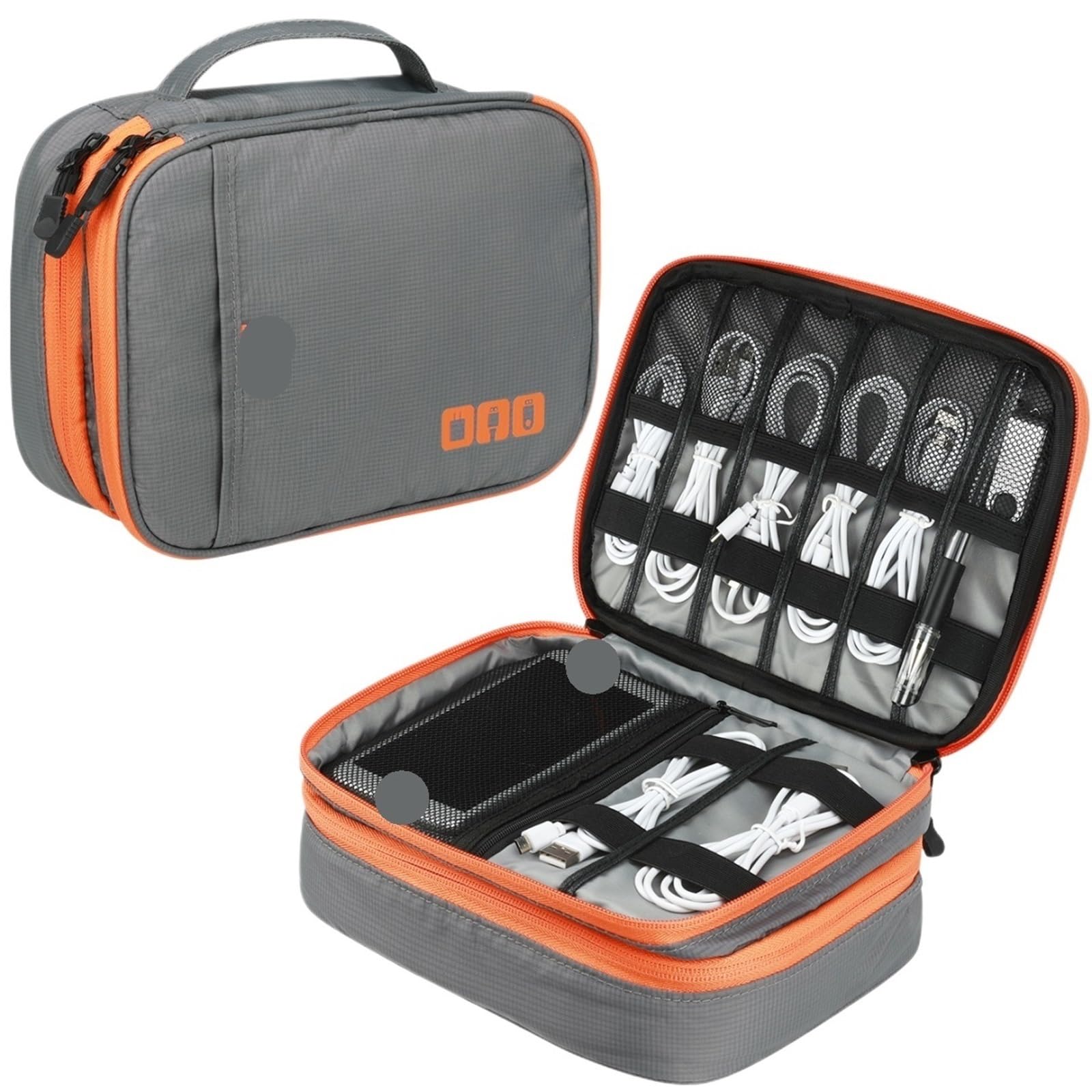 Borsa Organizer Per Cavi Custodia Da Viaggio For Accessori Elettronici Portatili 1PC, Borsa Organizer Cavi, Il Trasporto Di, Alimentazione, Unità Flash USB, Caricabatterie(Gray L)