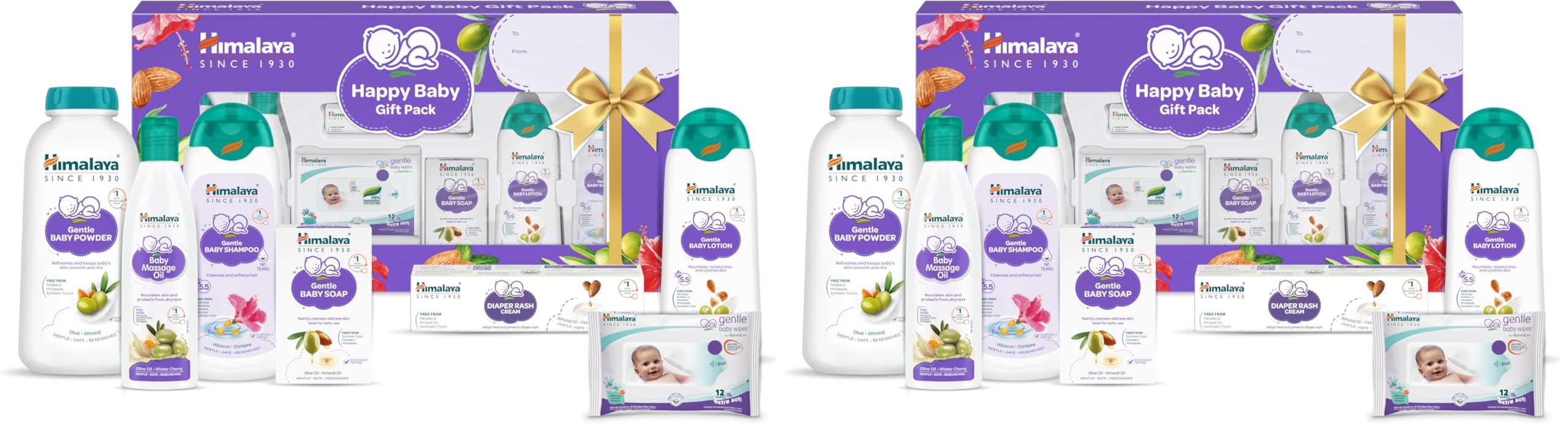 Himalaya Happy Baby Gift Pack 7s with Newborn Baby Essentials | No.1 Doctor Recommended Brand | Complete Baby Care Kit | Safe for Newborns | Perfect for Every Baby Celebration (Pack of 2)-image-43