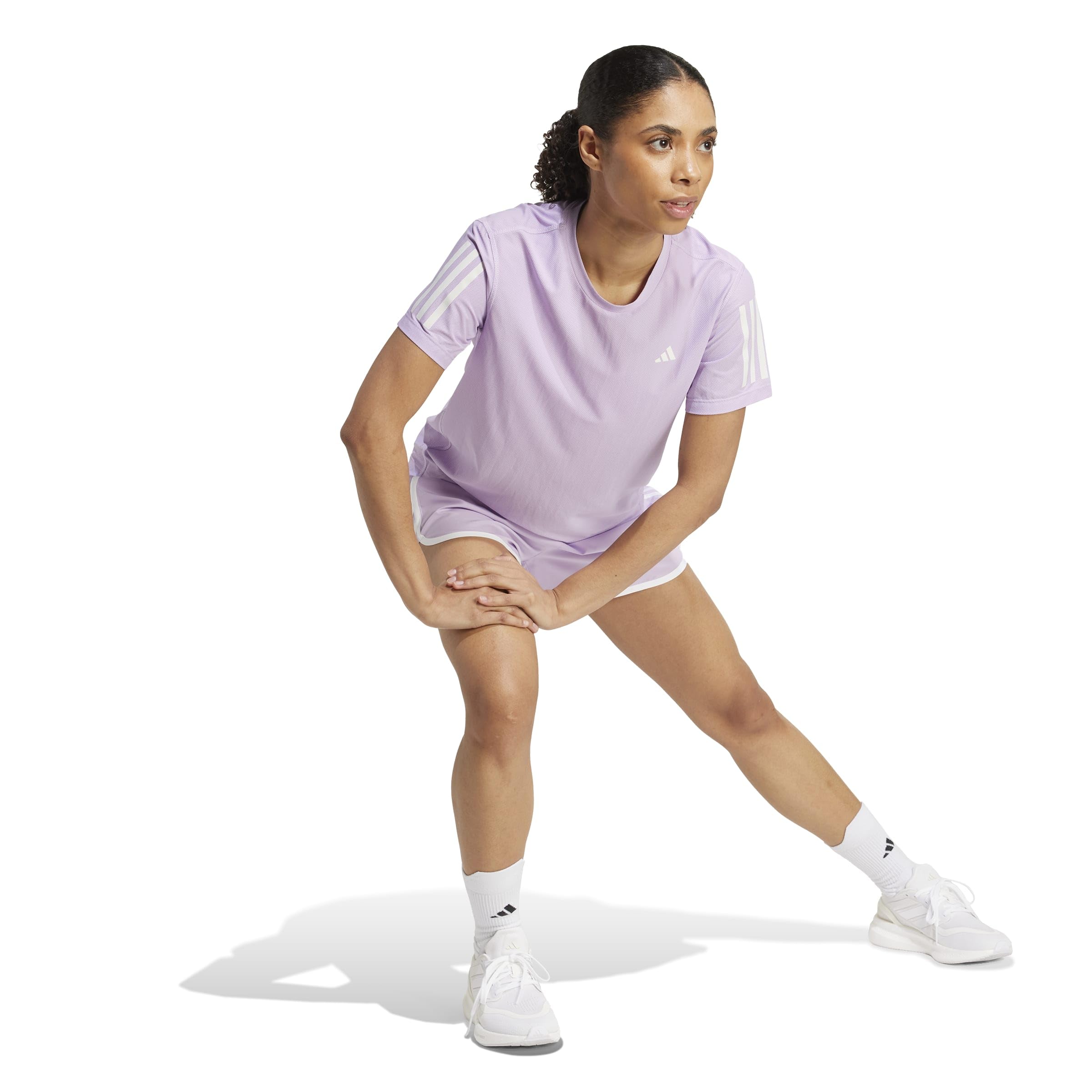 adidas Kobiety Own The Run Base Tee, Powder Plum, XXS