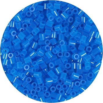 1000Pcs Loose Fuse Beads 5mm Bulk Refill Kit Fast Easy to Use Stress Relief Pixel Art Melting Beads for DIY Decor Crafts Creative Handmade Projects 3D Craft Blue 2