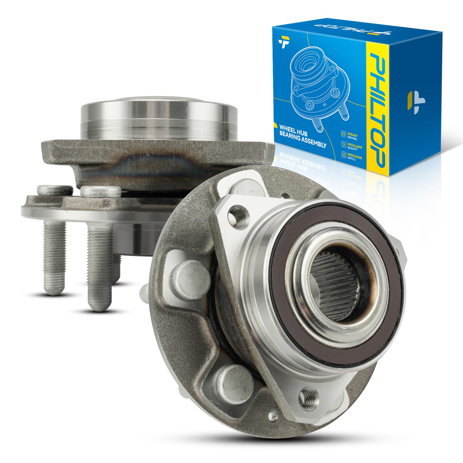 PHILTOP 512593 FWD/4WD Front/Rear Wheel Bearing Hub Assembly for Traverse