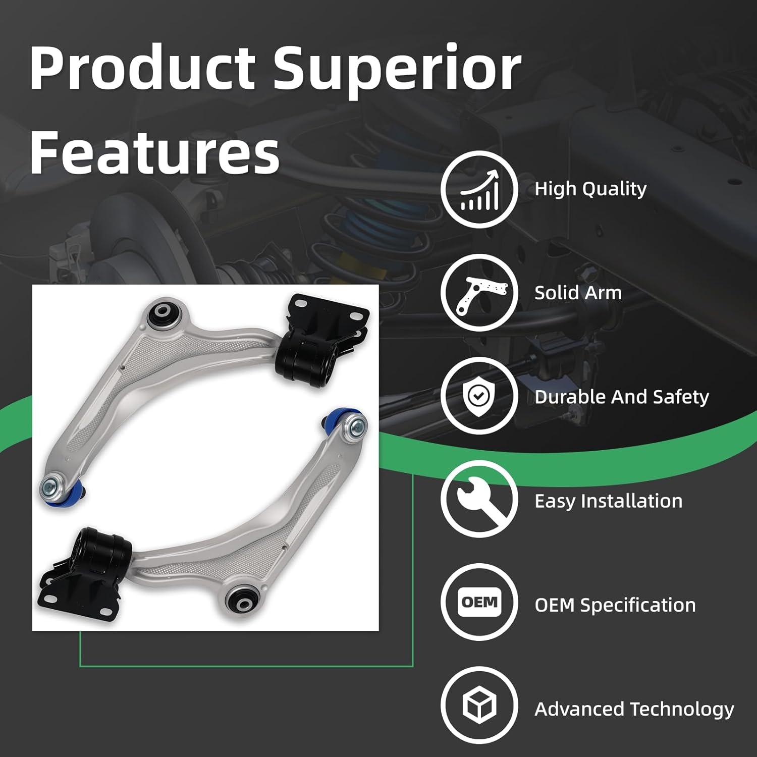 2PCS Front Lower Control Arm Driver Passenger Side for Ford 2013 2014 2015 2016 2017 2018 2019 Fusion, 2020 Fusion 2.0L Models, Compatible With Lincoln 2013-2020 MKZ K623000 K623001