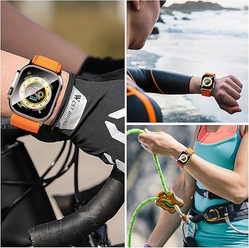 Miniatura 6 de Smiling Paquete de 3 protectores de pantalla con Apple Watch Ultra de 1929in protector de pantalla de vidrio templado 9H con kit de herramientas de