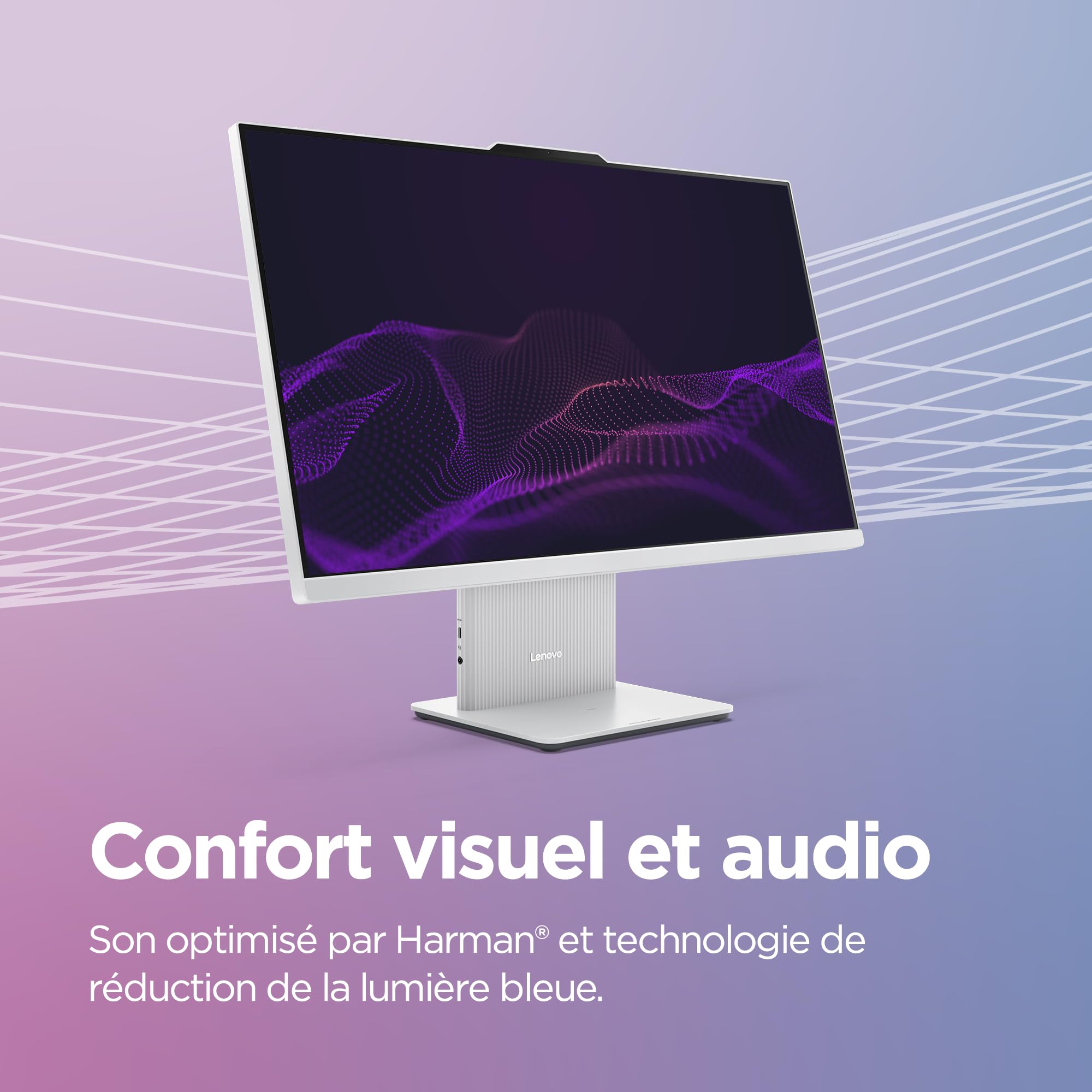 Lenovo IdeaCentre AIO 27IRH9 - Ordinateur de Bureau Tout-en-Un 27" FHD (Intel Core i5-13420H, 16Go RAM, 1To SSD, Graphique Intel UHD Intégrée, Windows 11 Home) Clavier AZERTY et Souris USB - Gris
