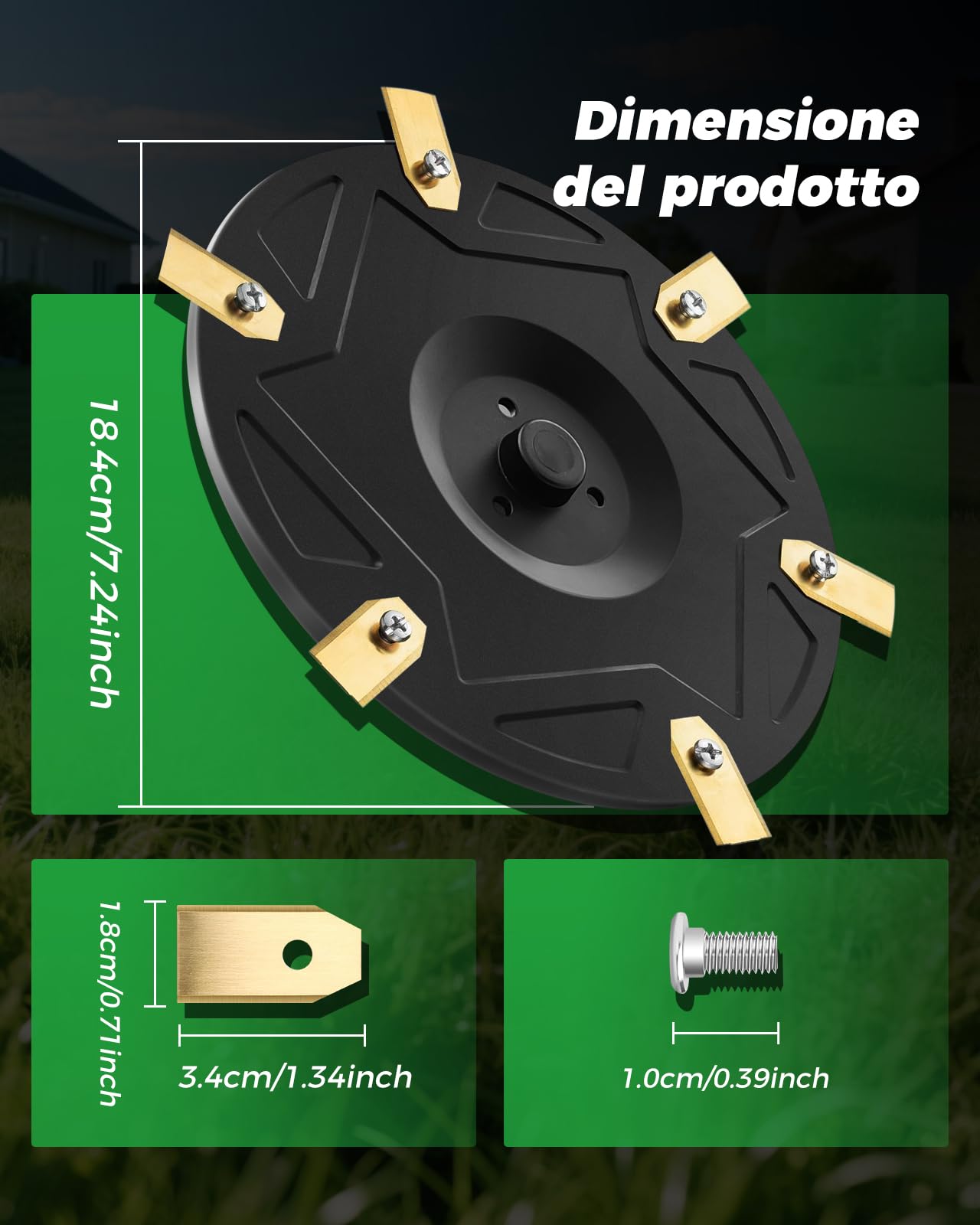 Yivy 6er Kit Lame per Robot Tagliaerba + 30 Lame, Compatibile con Segway Navimow H500E, H800E, H1500E, H3000E - Disco di Taglio per Robot Tosaerba Rotante