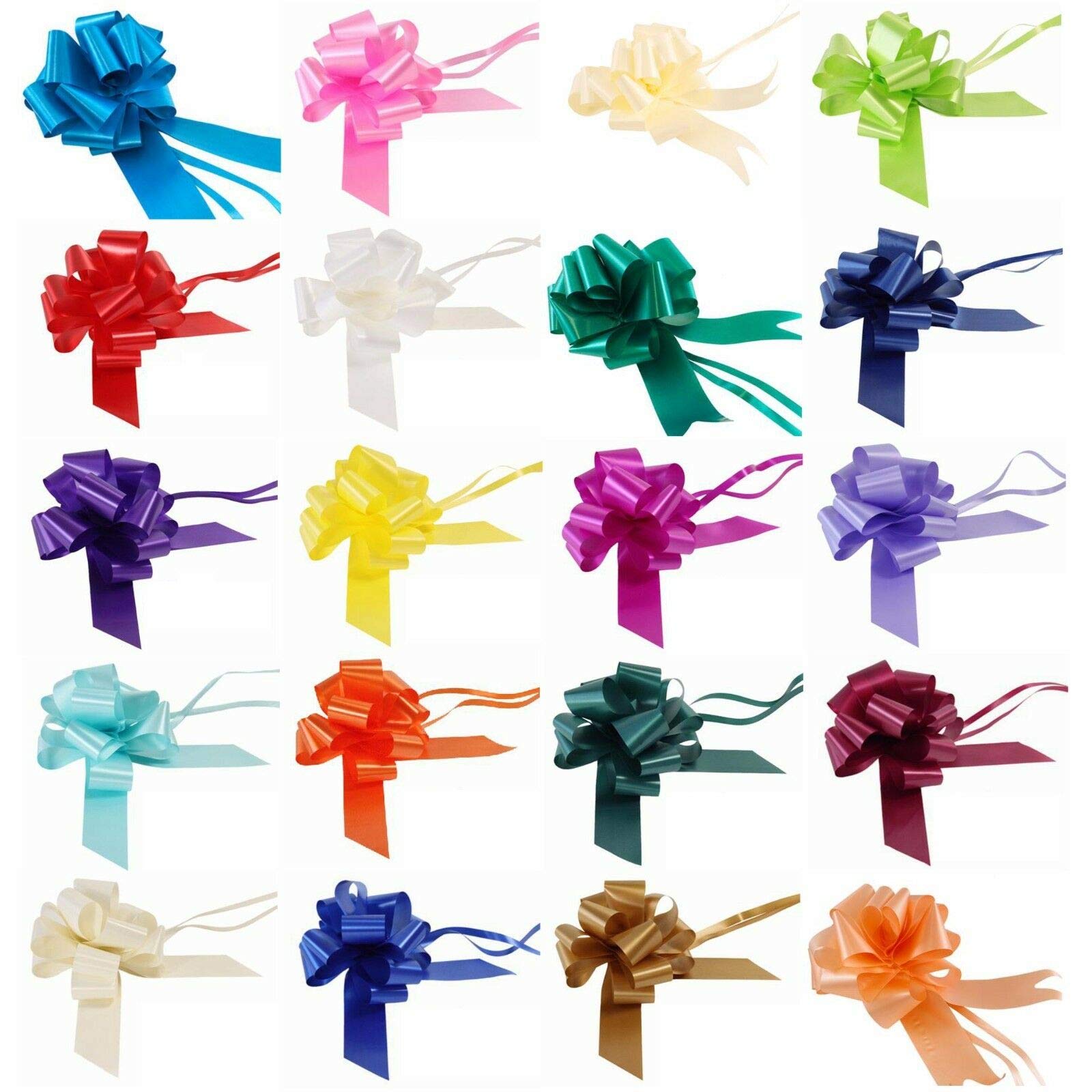 HoitoDeals 30mm Pull Bows Poly Ribbon Wedding Car Decor For Hamper Present Gift Decoration