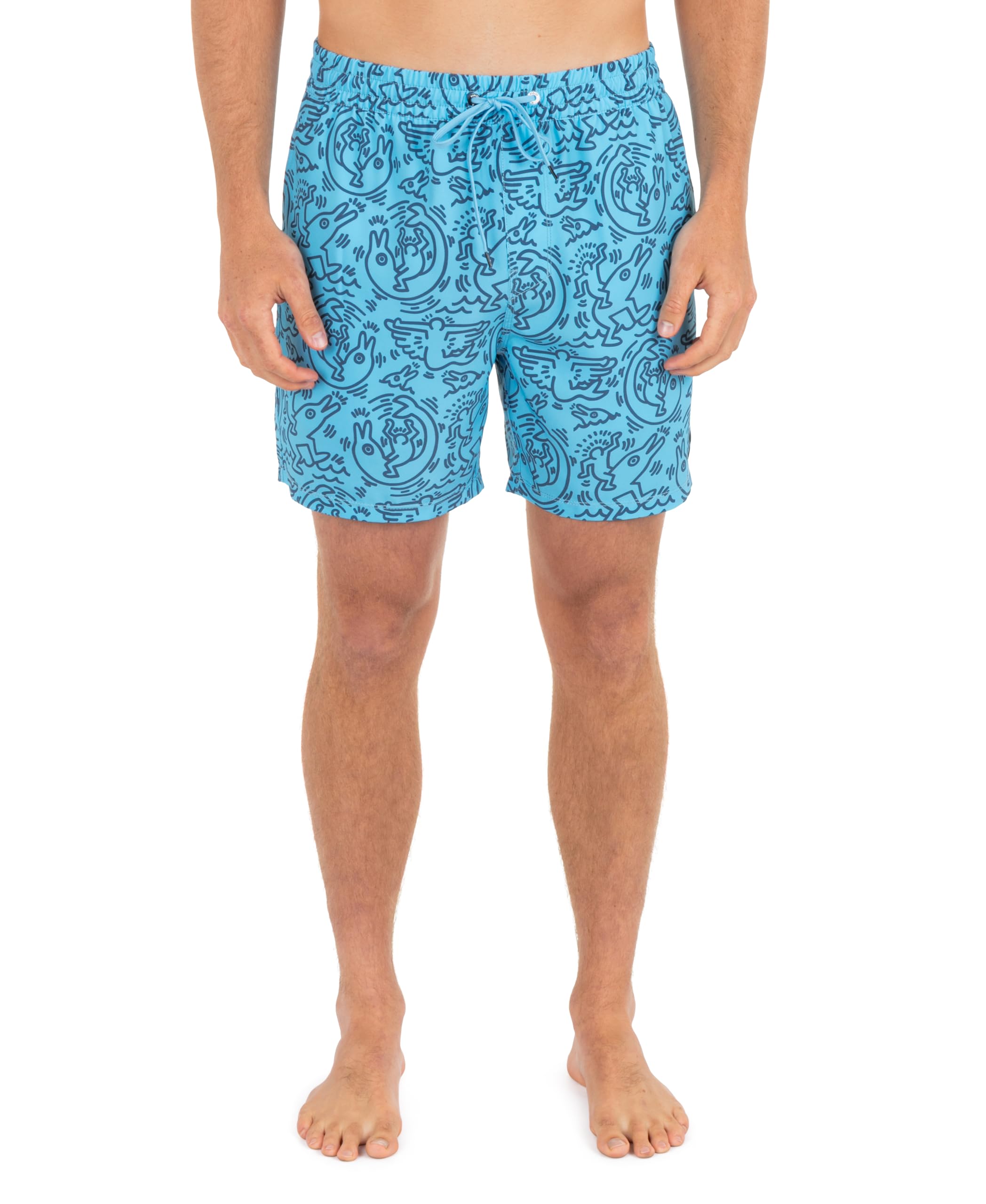 Hurley Herren-Badeshorts, 4-Wege-Stretch, 15,2 cm Innennaht, 43,2 cm Außennaht, schnell trocknende Badehose, elastischer Bund