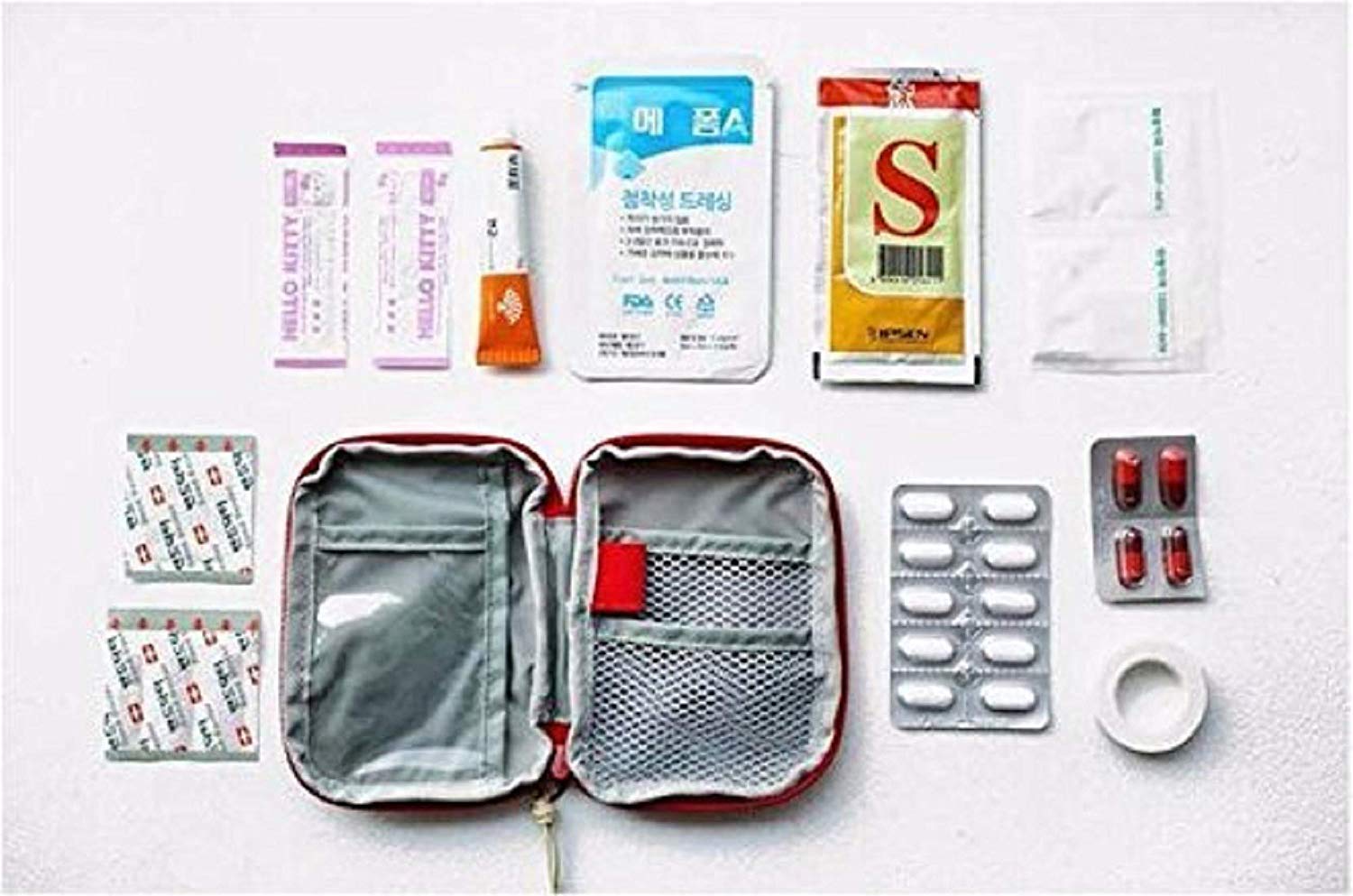 Gnanex Medicine Storage Bag Small First Aid Kit Travel Pouch (Multi Color) 4