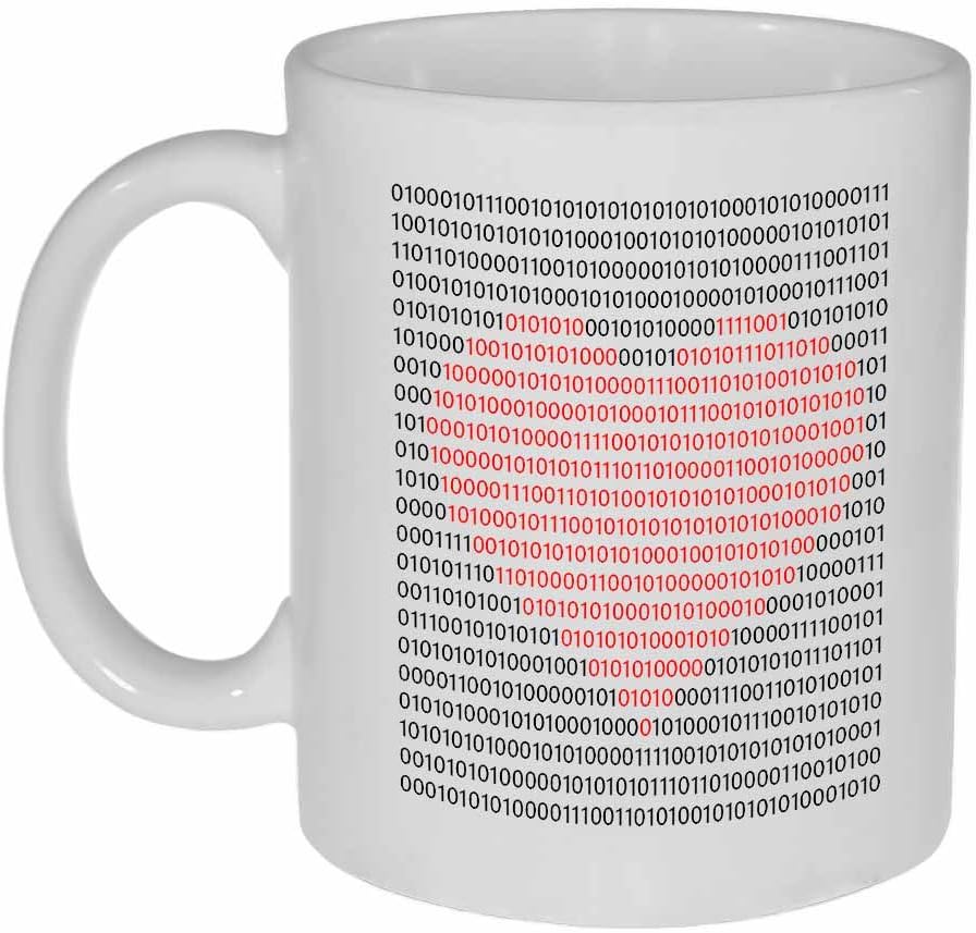 Amazon.com: Neurons Not Included Binary Heart -I Love You Coffee or Tea ...