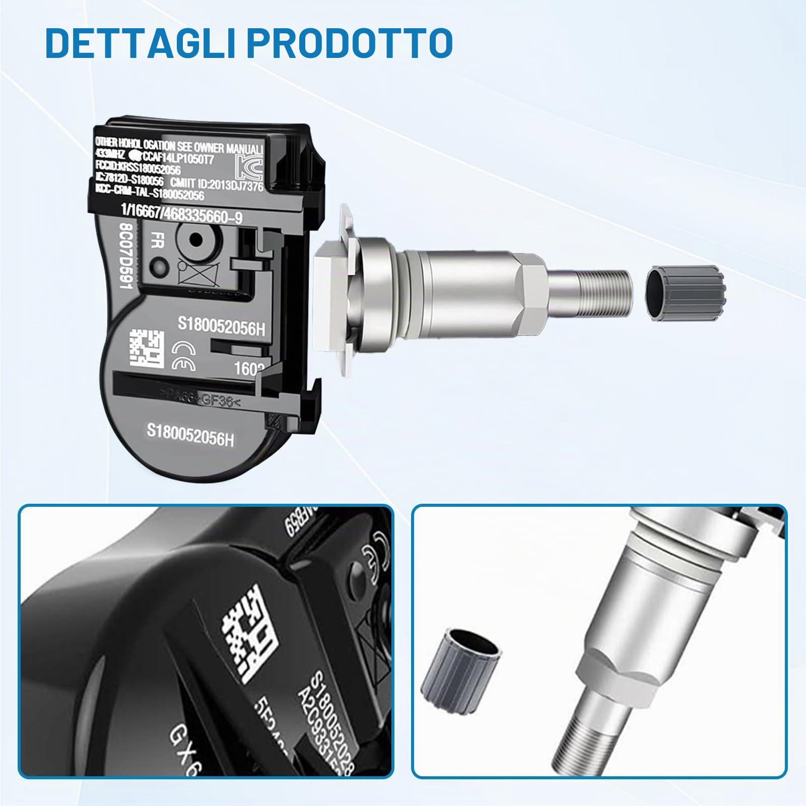 4x RDKS TPMS Sensore di Pressione dei Pneumatici 433 MHz Sensori di Pressione dei Pneumatici Auto di Ricambio per 1er 2er 3er 4er F20 F21 F22 F23 F30 F31 F34 F35 F36 F45 F46 F80 F87 Numero di