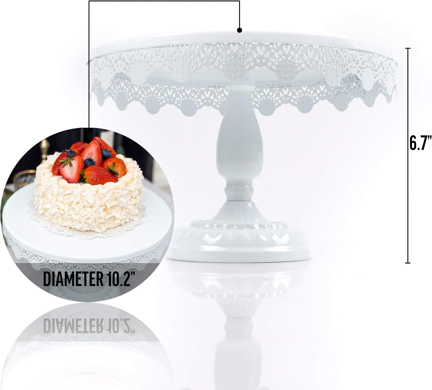 Chеареѕt 🛒 Scott's Bakery Antique Round Metal Cake Stand | Cupcake Display/Holder with Beautiful Design | Perfect for Weddings, Tea Parties, Birthday Parties and Celebrations | 10 Inch White | Frее Shірріng оƒƒеr Scott's Bakery Antique Round Metal Cake Stand | Cupcake Display/Holder with Beautiful Design | Perfect for Weddings, Tea Parties, Birthday Parties and Celebrations | 10 Inch White |