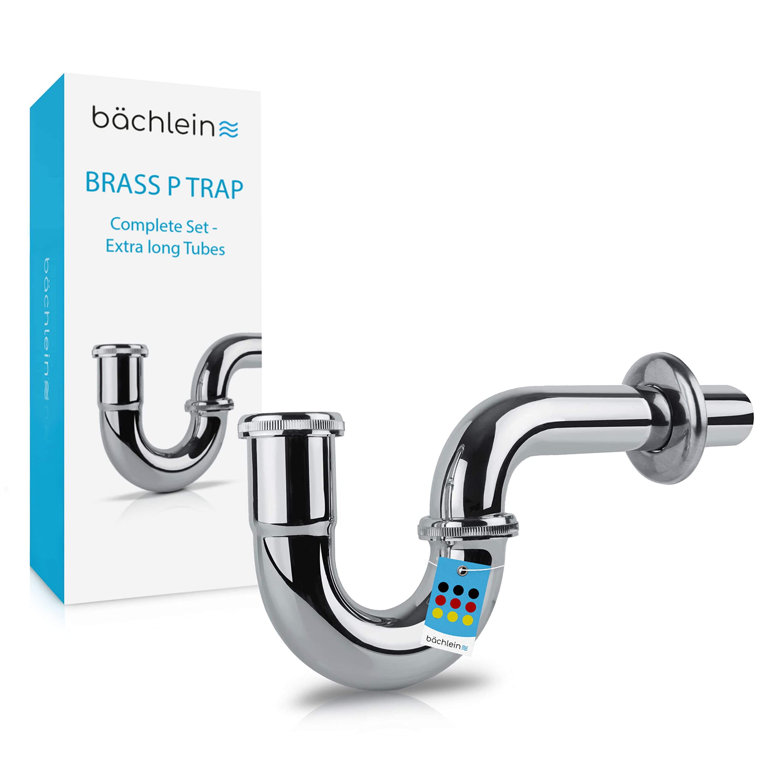 Bächlein Brass PTrap 1 1/4 Inch Bathroom Basin Sink Waste Trap with