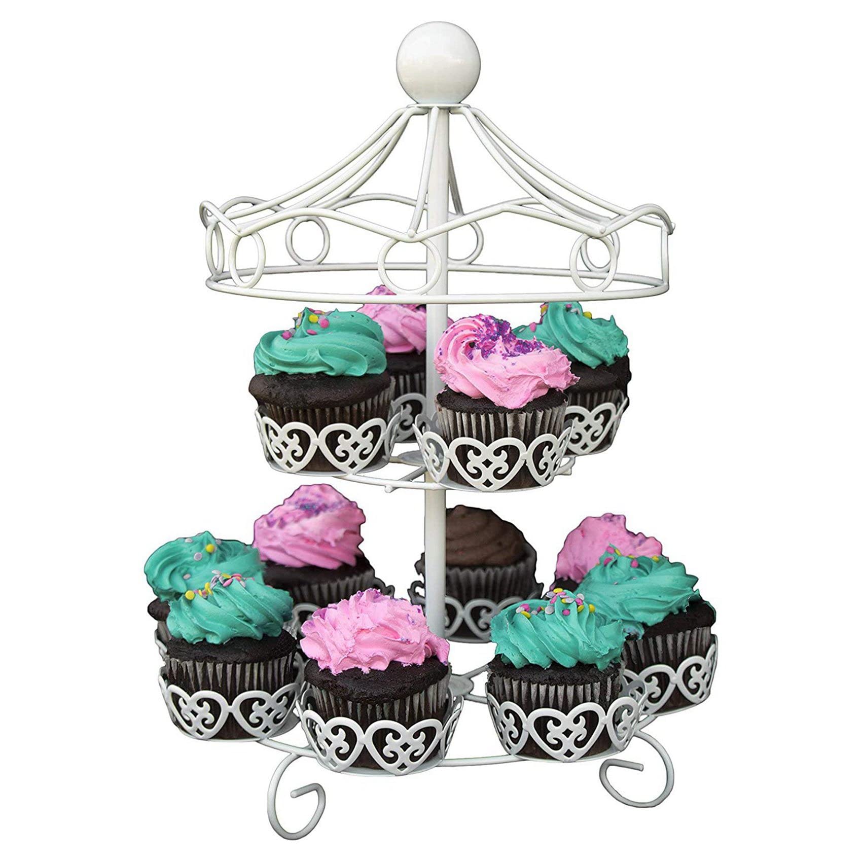 2 soportes para cupcakes, 2 , 12 cuentas, para bodas, tartas y tazas