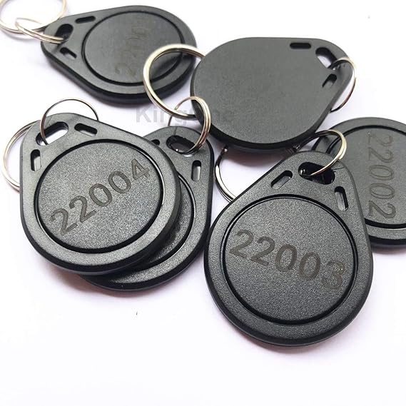 100pcs 125kHz Keyfobs Proximity Fob Works with Prox Key ISOProx 1346 1386 1326 H10301 Format Readers. Works with The vast Majority of Access Control Systems (Black)