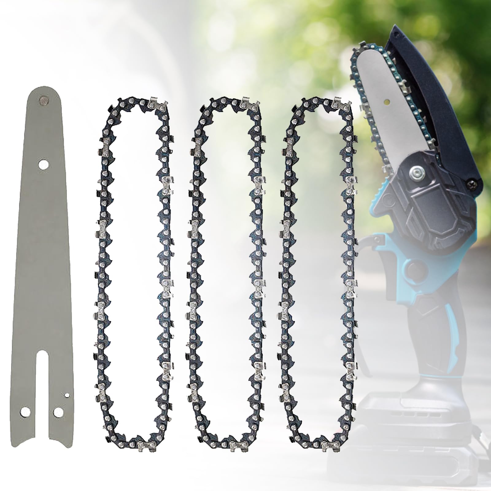 3 Catene Motosega 6 Pollici 37TG - Ricambio Per Mini Motoseghe Da Giardino - Foto 5