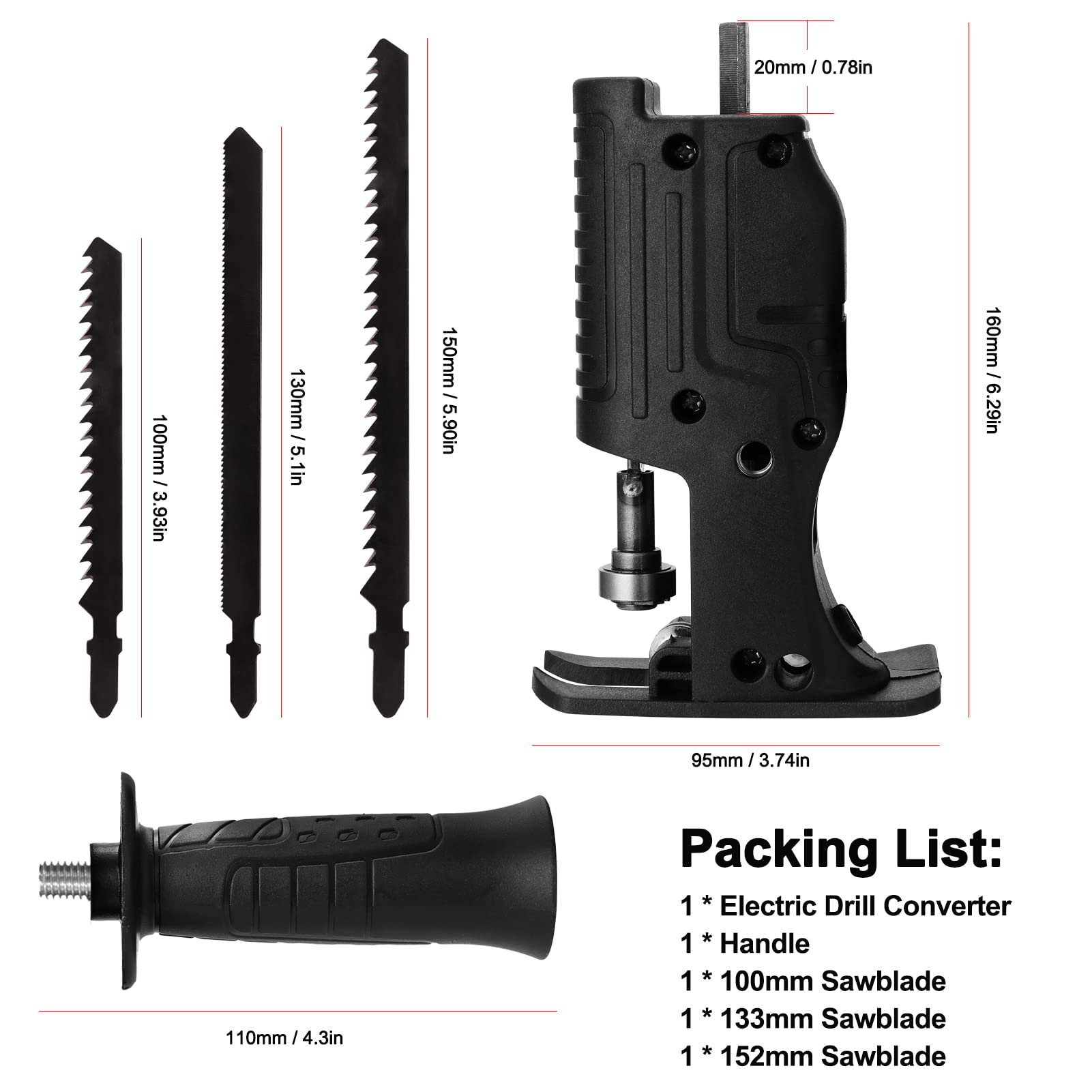 Vicring Portable Reciprocating Saw Adapter For Easy Blade Change - Oem