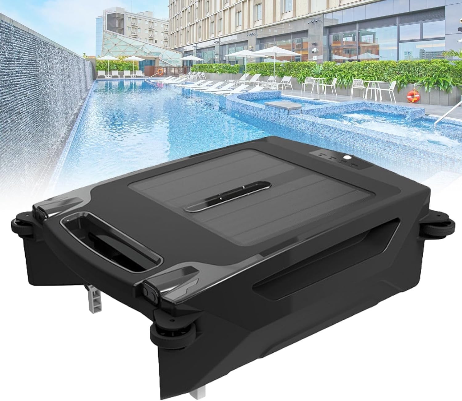 Robot De Limpieza Solar, Limpiafondos, Skimmer De Piscina, Recogedor De Hojas, Carga Solar, Máquina De Limpieza con Arranque Automático