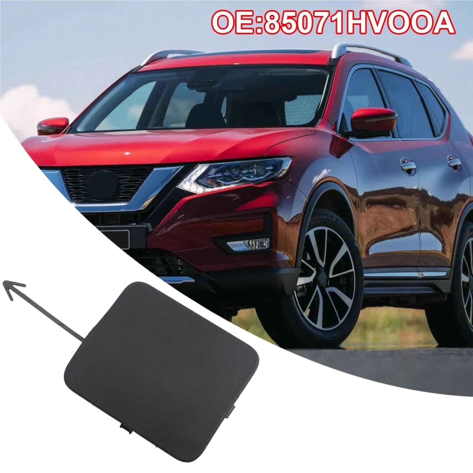 Protection d'attelage pour Qashqai 2017-2021, Cache Crochet de remorquage de Pare-Chocs arrière, Accessoire de Remplacement 85071HV00A
