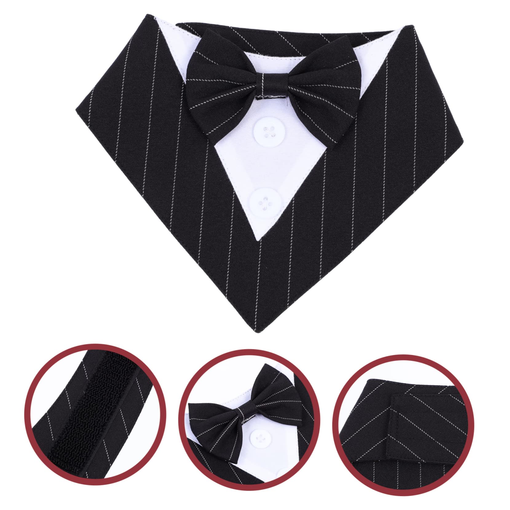 Kisangel 3pièces Bandana pour Chien Serviette De pour Animaux De Compagnie Collier Décoratif Pratique Et Élégant pour Mariage Et Événements Spéciaux