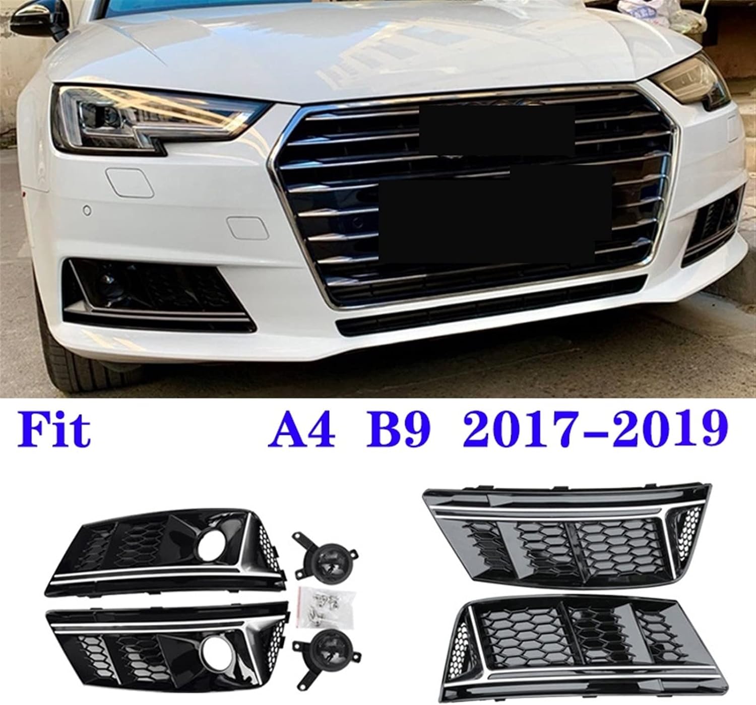 AUDI アウディ B9 8W A4 S4 前期用 RSタイプ ハニカムグリル 2種類有