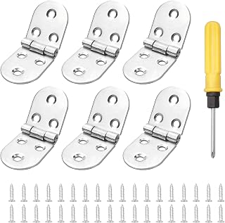 6 Piezas Bisagras Plegables de Acero Inoxidable, Flip Bisagra de 270 Grados Bisagras para Muebles