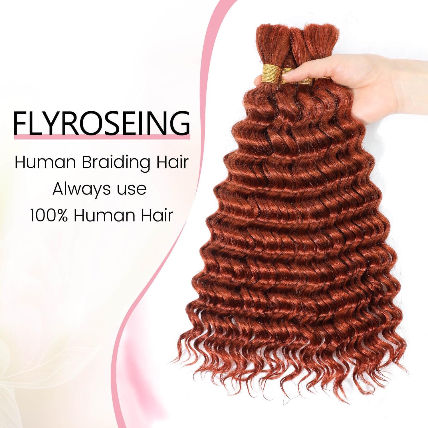 Flyroseing Ginger Orange Goddess Braids Extensions Hair - Image 2