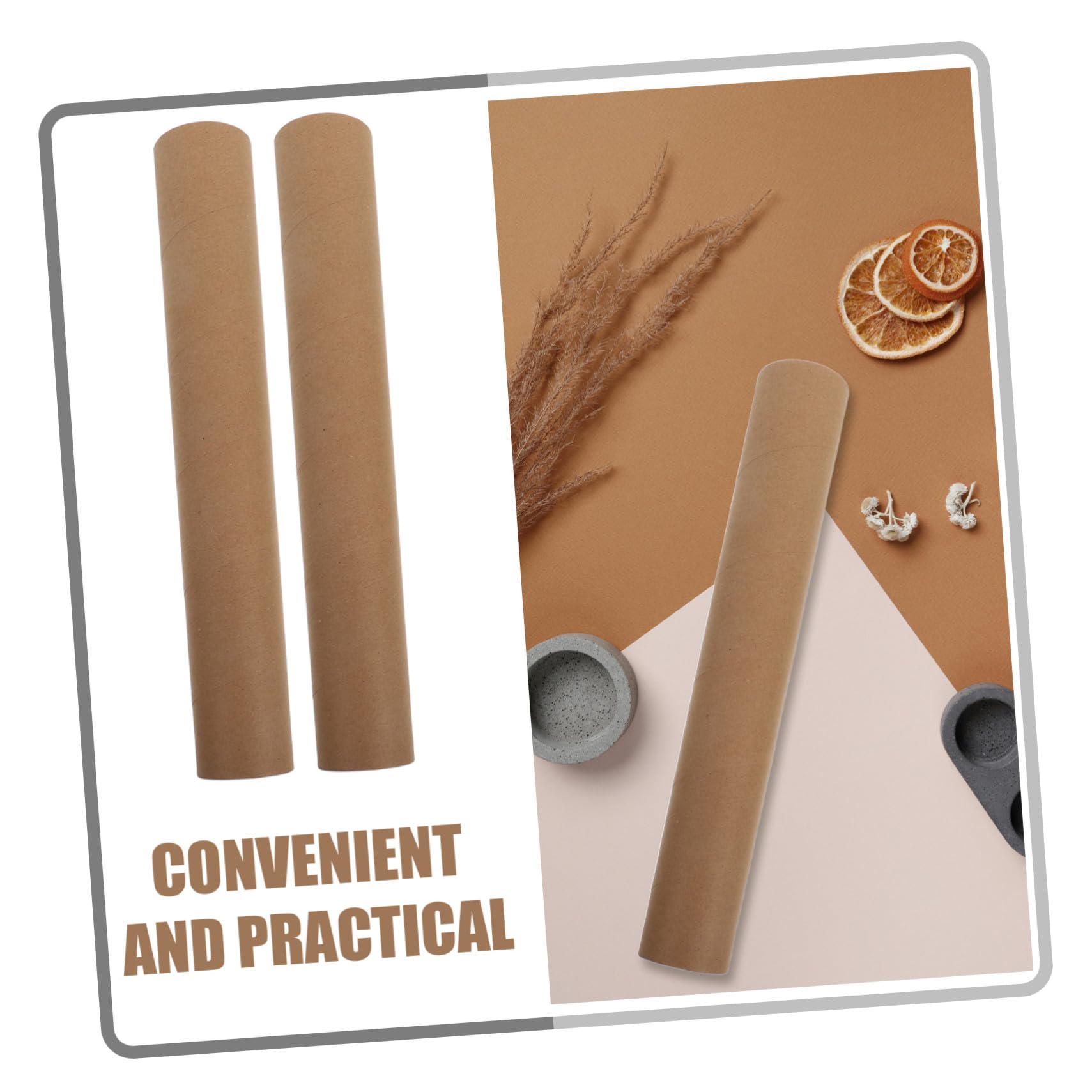 Hemobllo 10 Pièces Lot de Tubes Expédition Carton Rond Tubes Papier Kraft avec Bouchons pour Affiches Dessins et Bâtons Résistants à Humidité