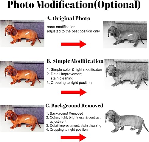 Miniatura 3 de ODB Piedras conmemorativas personalizadas para mascotas, piedra conmemorativa de granito negro grabada con foto, regalos para alguien que perdió a