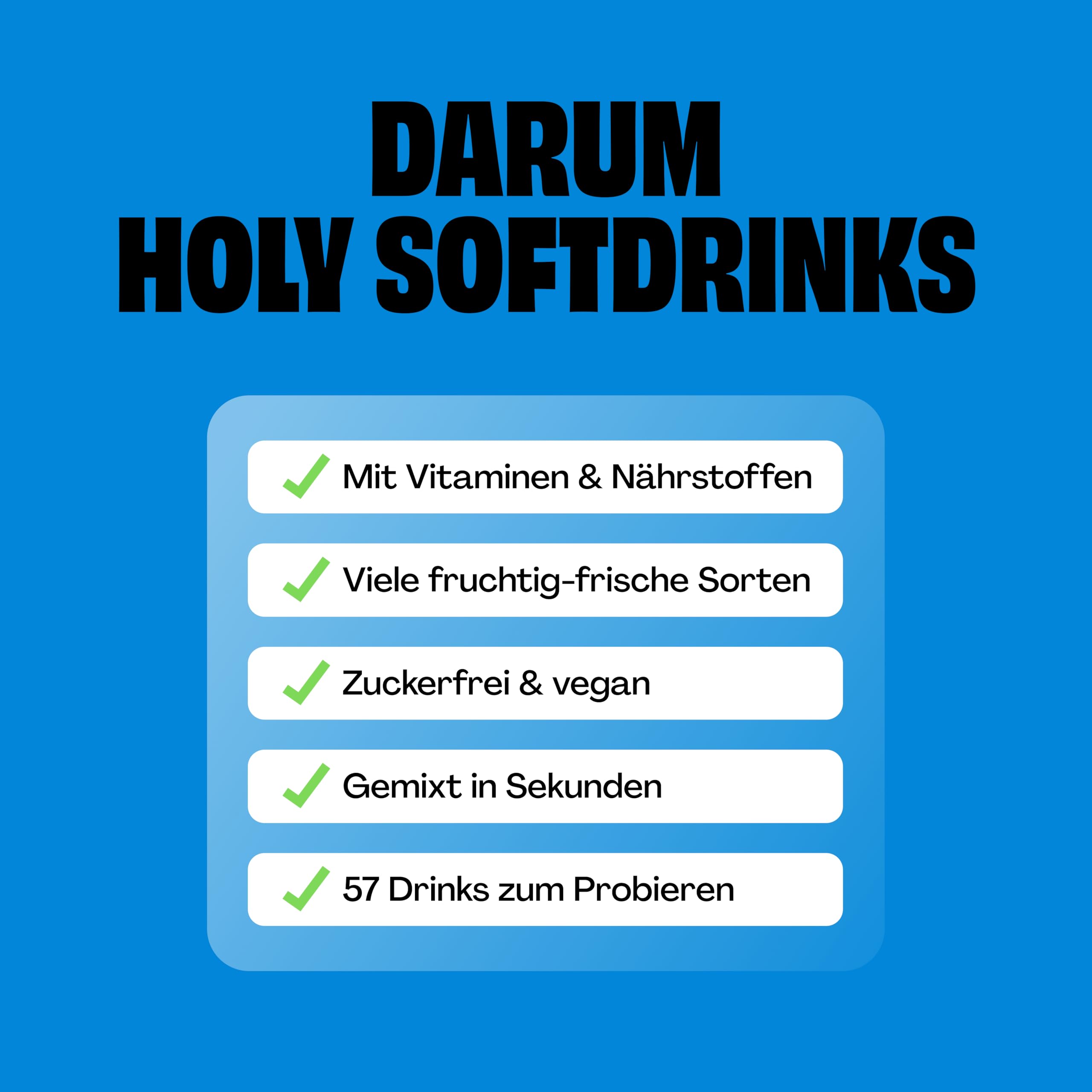 HOLY Starter Set Deluxe - Energy, Iced Tea, Hydration & Milkshake - 57 Portionen in 26 fruchtigen Geschmacksrichtungen - Vegan & zuckerfrei mit 100% natürlichen Fruchtaromen