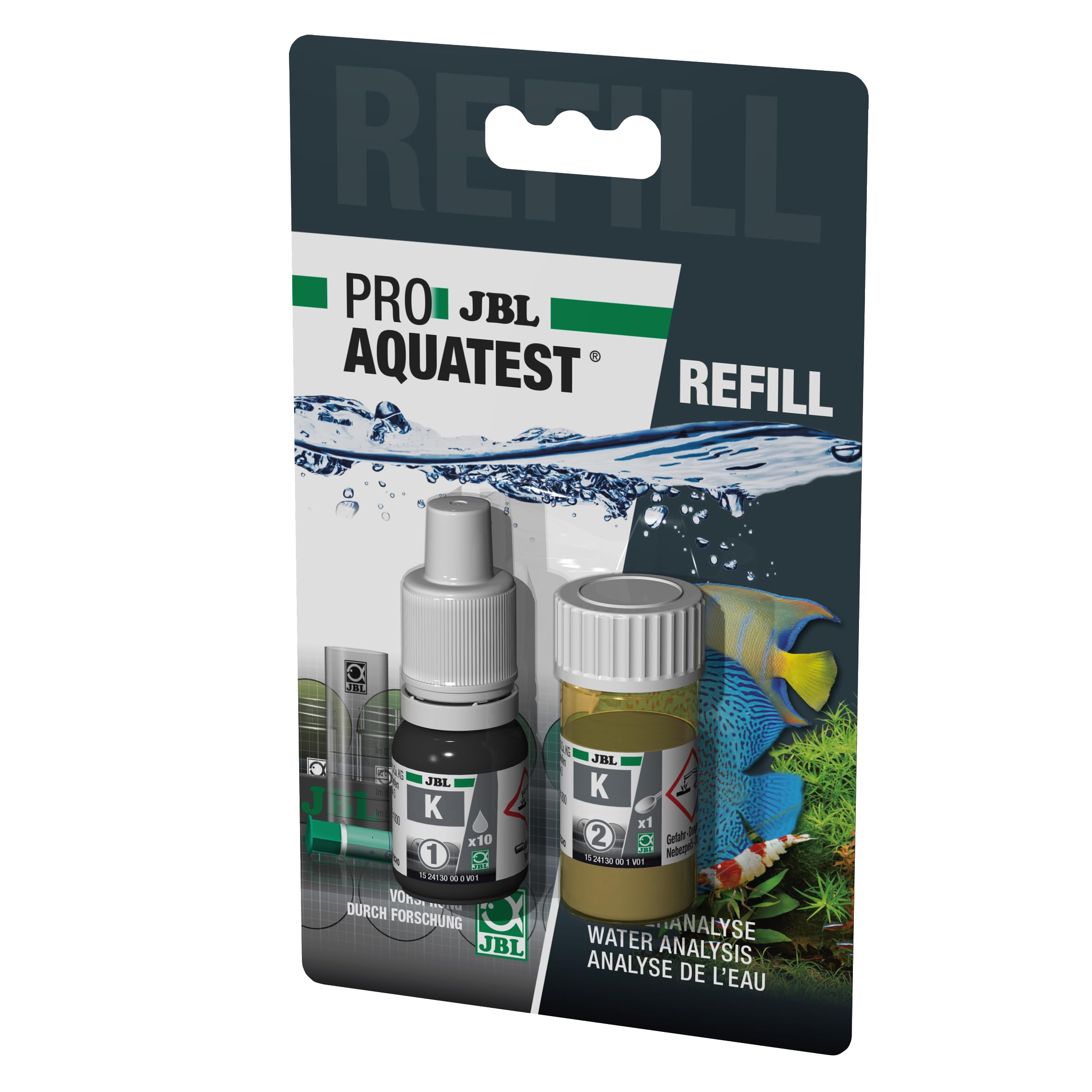 JBL Water Tests and Refills for Aquarium, Pond and Tap Water, Potassium (K)