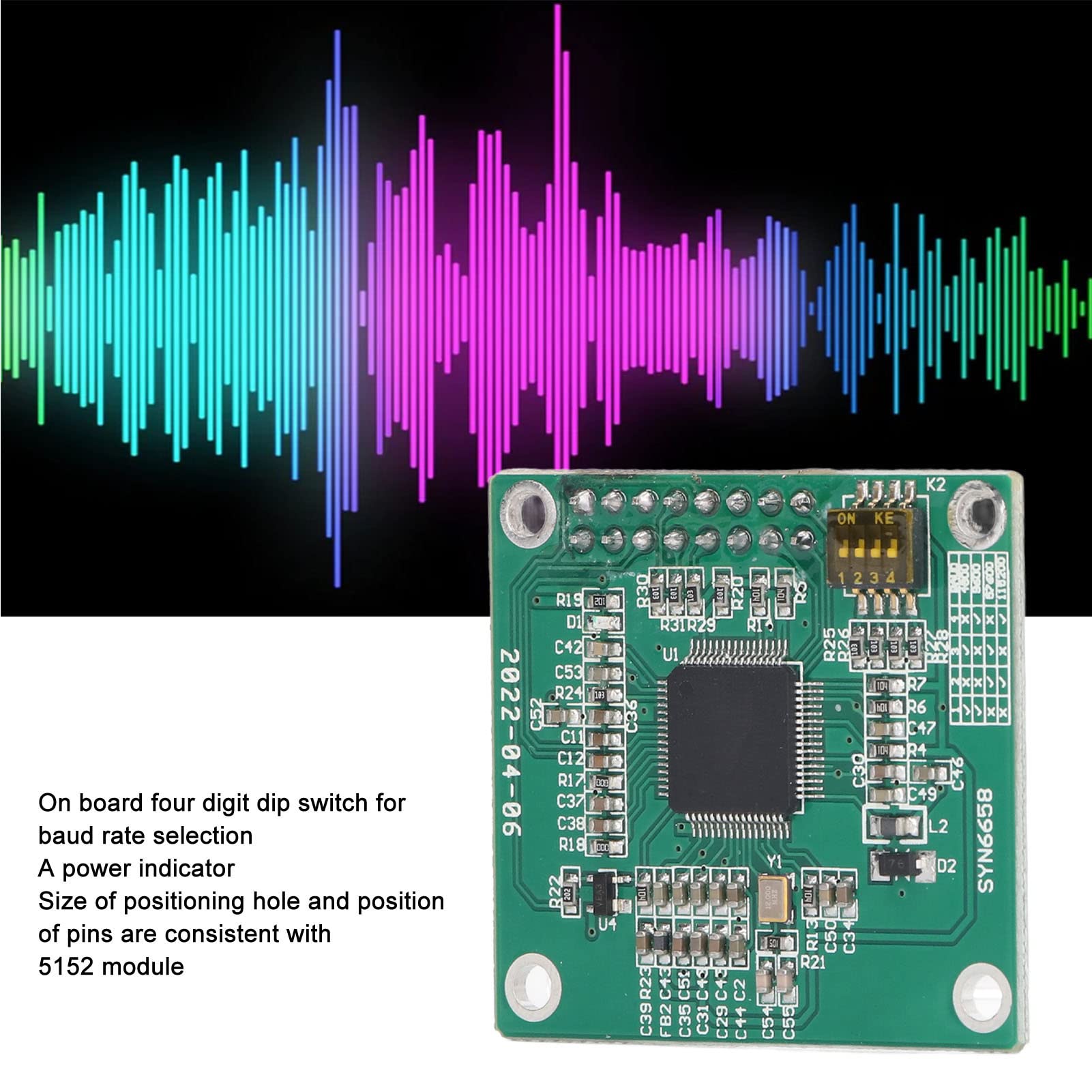Akozon Module Vocal TTS, Synthèse Vocale en Chinois et Anglais, SYN6988, pour les Applications Industrielles Haut de Gamme